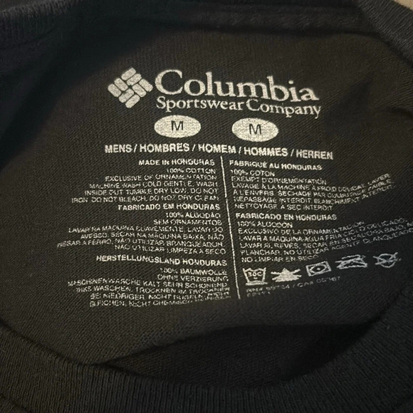 Columbia men’s black long sleeve graphic t-shirt size medium - Picture 8 of 8